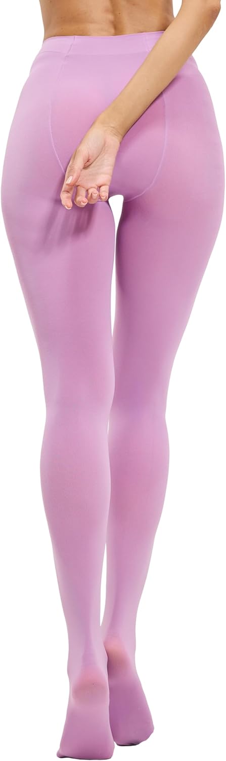 CozyWow Womens Run Resistant Tights 80 Denier High Waist Semi Opaque Pantyhose Soft and Elastic