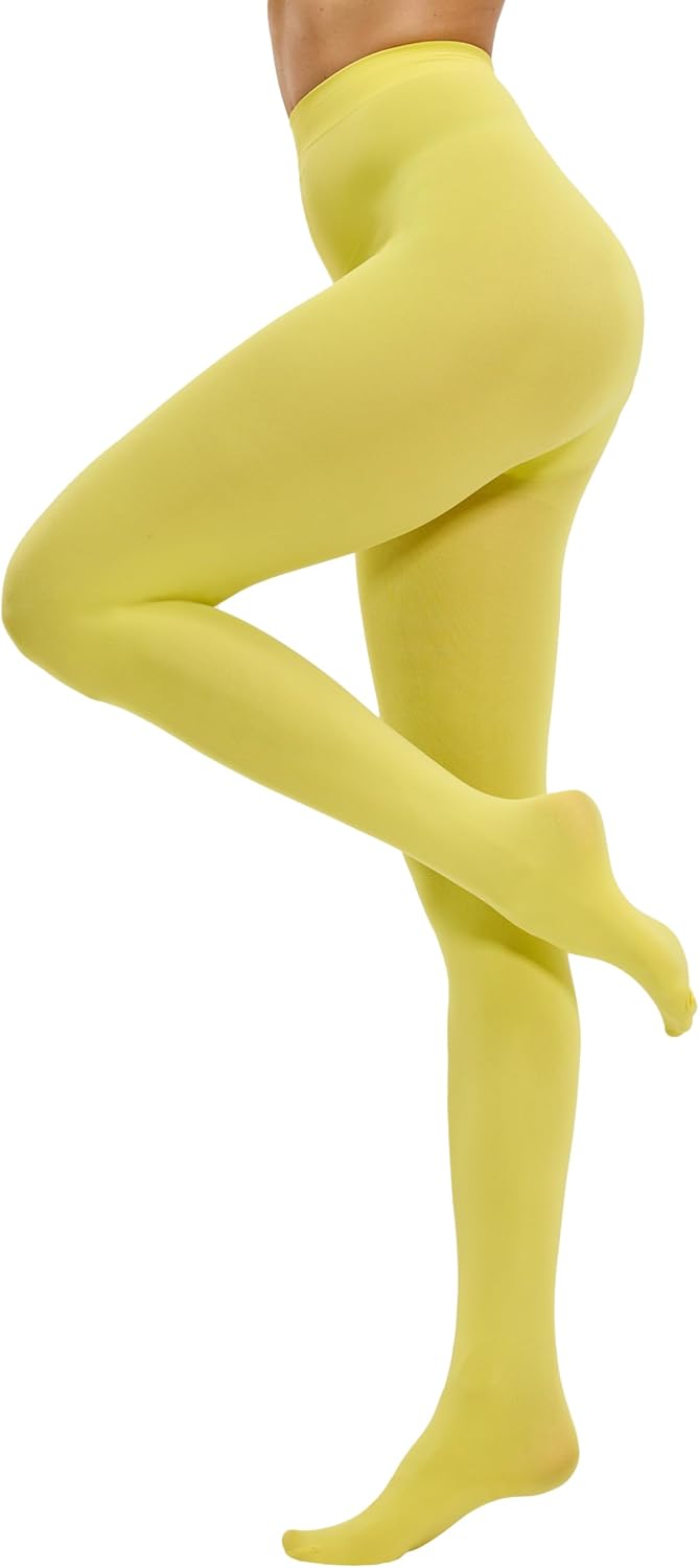 CozyWow Womens Run Resistant Tights 80 Denier High Waist Semi Opaque Pantyhose Soft and Elastic