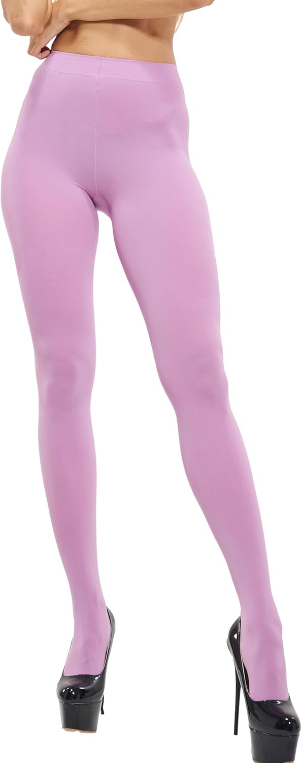 CozyWow Womens Run Resistant Tights 80 Denier High Waist Semi Opaque Pantyhose Soft and Elastic