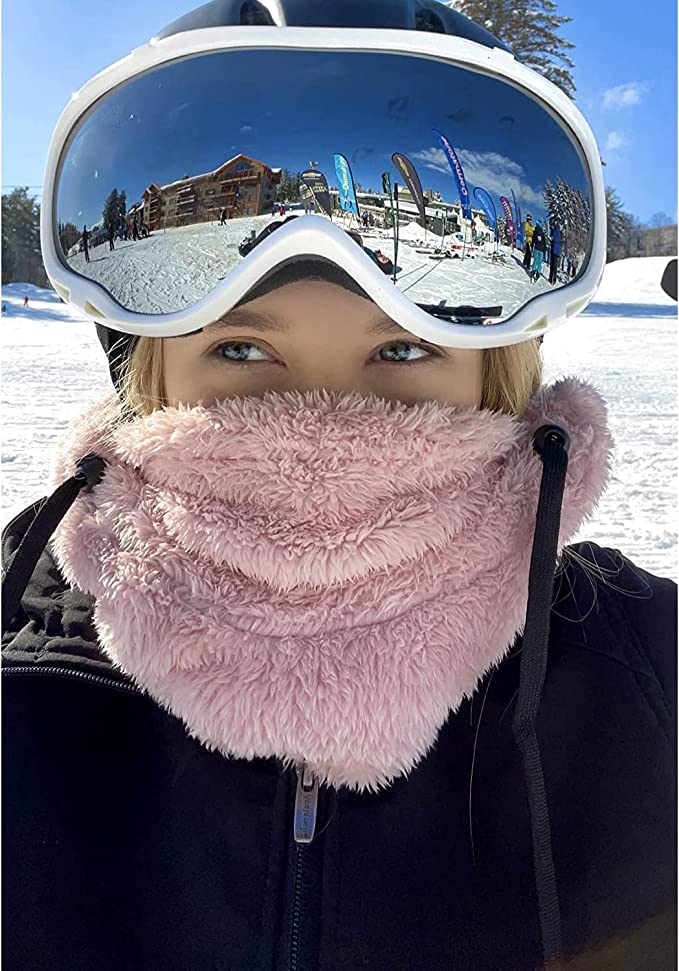 Senllen Balaclava Cold Weather Fleece Windproof Ski Mask Winter Breathable Thermal Face Mask Neck Warmer Scarf Helmet Hood