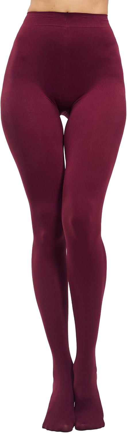 CozyWow Womens Run Resistant Tights 80 Denier High Waist Semi Opaque Pantyhose Soft and Elastic