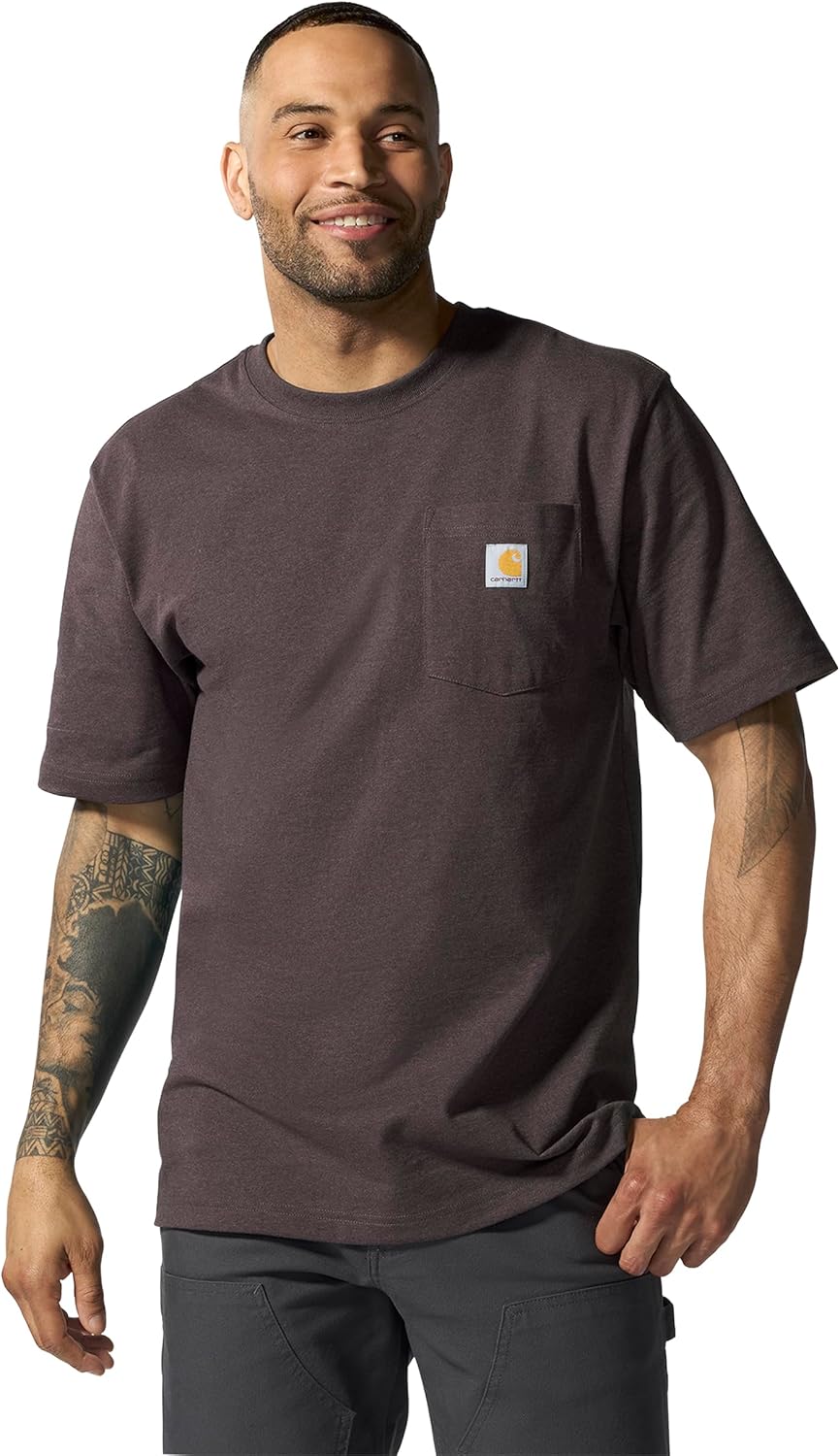 Carhartt Mens Loose Fit Heavyweight Short-Sleeve Pocket T-Shirt