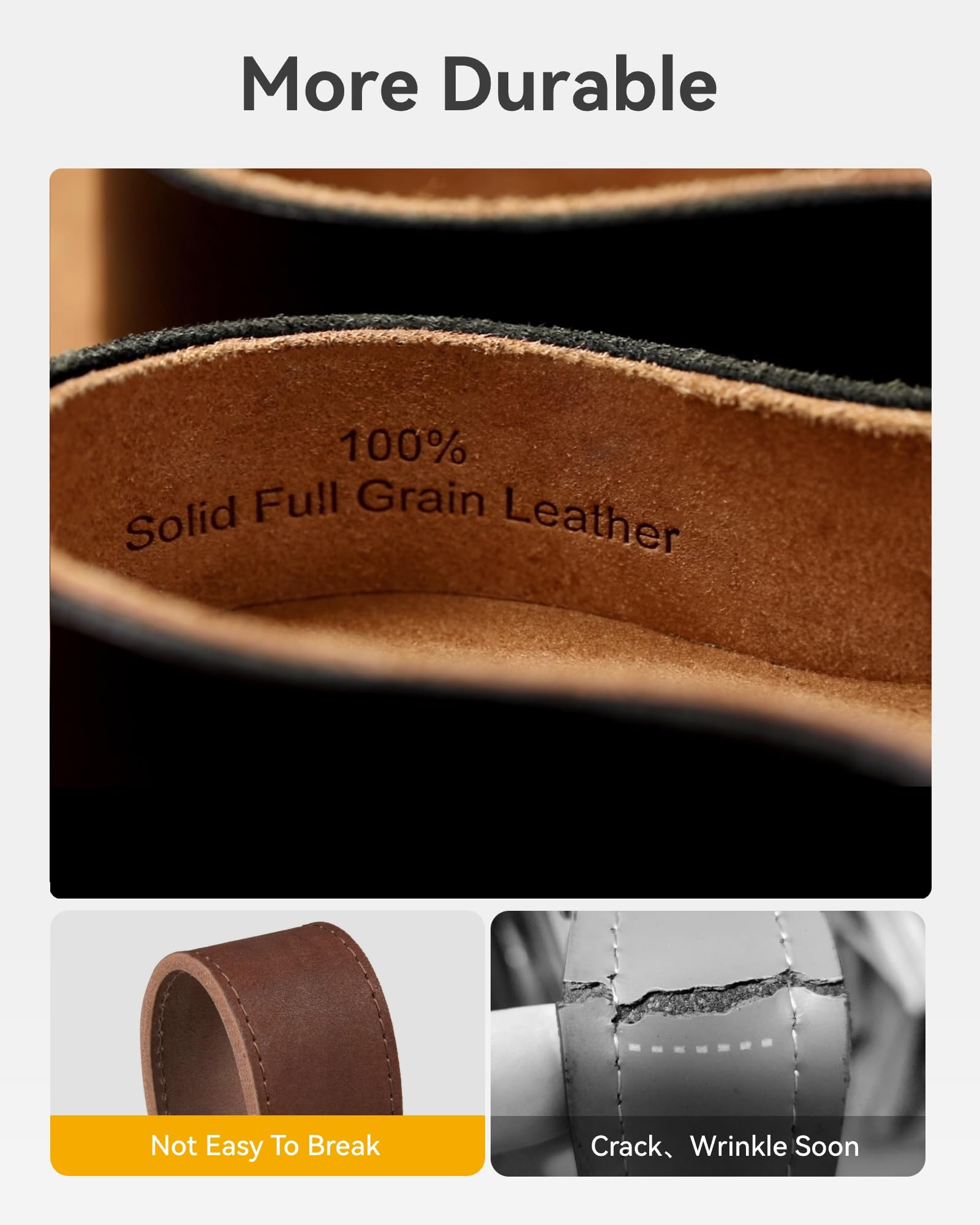 CHAOREN Mens Belt Leather Belts for Men Ratchet Belt, Customizable Fit (35mm)