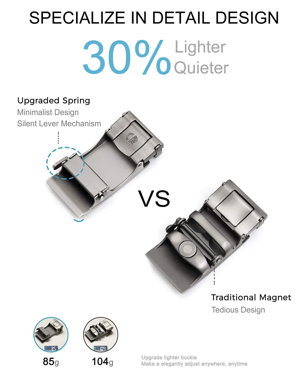 CHAOREN Mens Belt Leather Belts for Men Ratchet Belt, Customizable Fit (35mm)