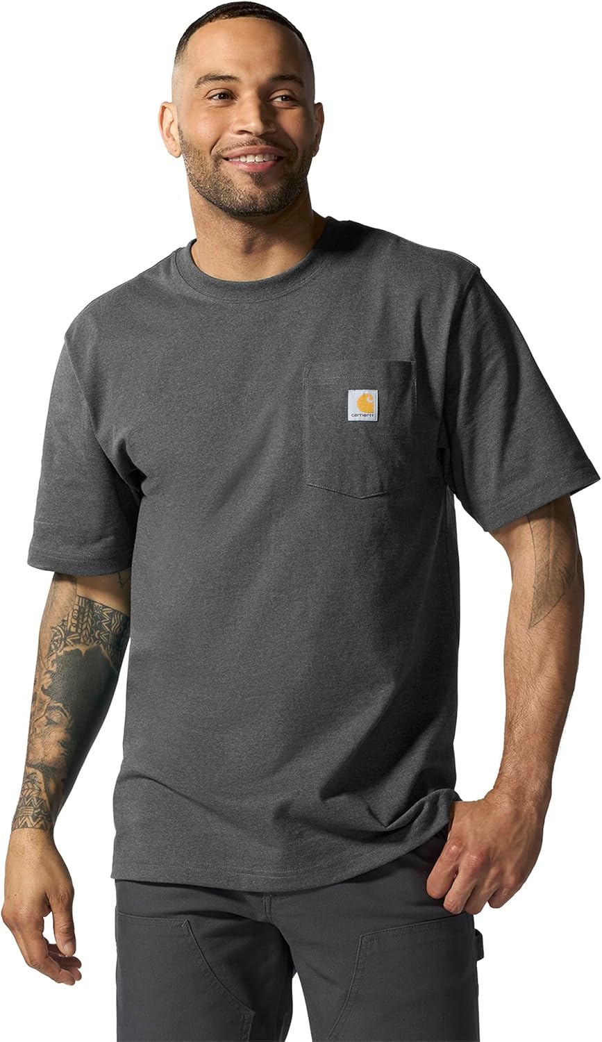 Carhartt Mens Loose Fit Heavyweight Short-Sleeve Pocket T-Shirt