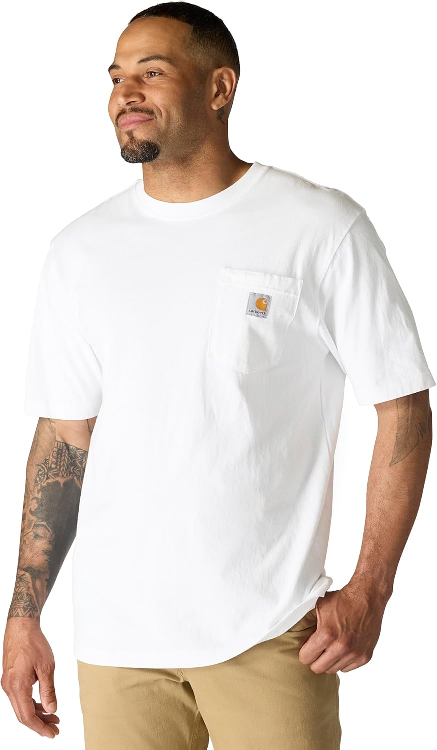 Carhartt Mens Loose Fit Heavyweight Short-Sleeve Pocket T-Shirt