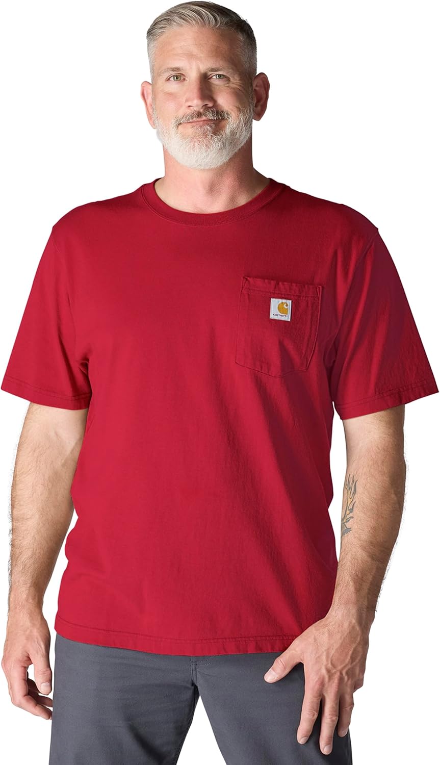Carhartt Mens Loose Fit Heavyweight Short-Sleeve Pocket T-Shirt