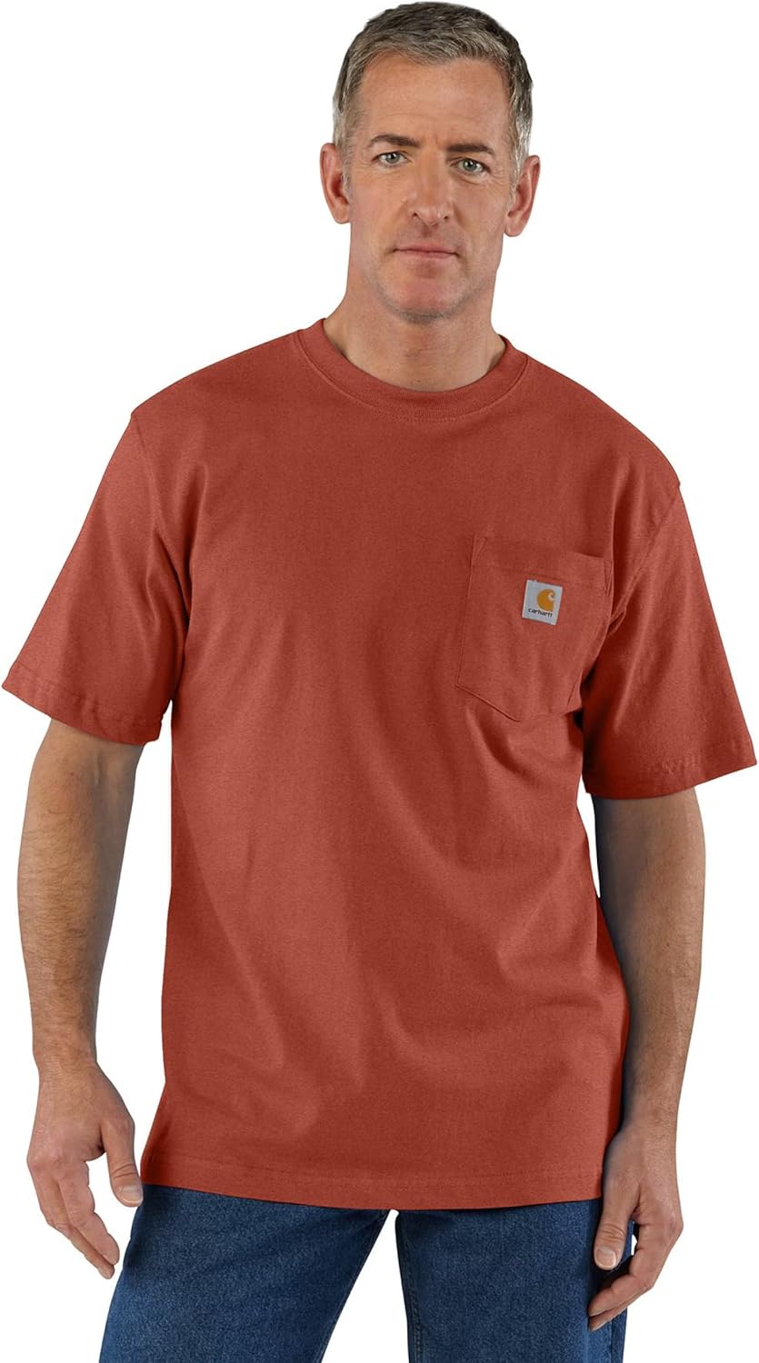 Carhartt Mens Loose Fit Heavyweight Short-Sleeve Pocket T-Shirt