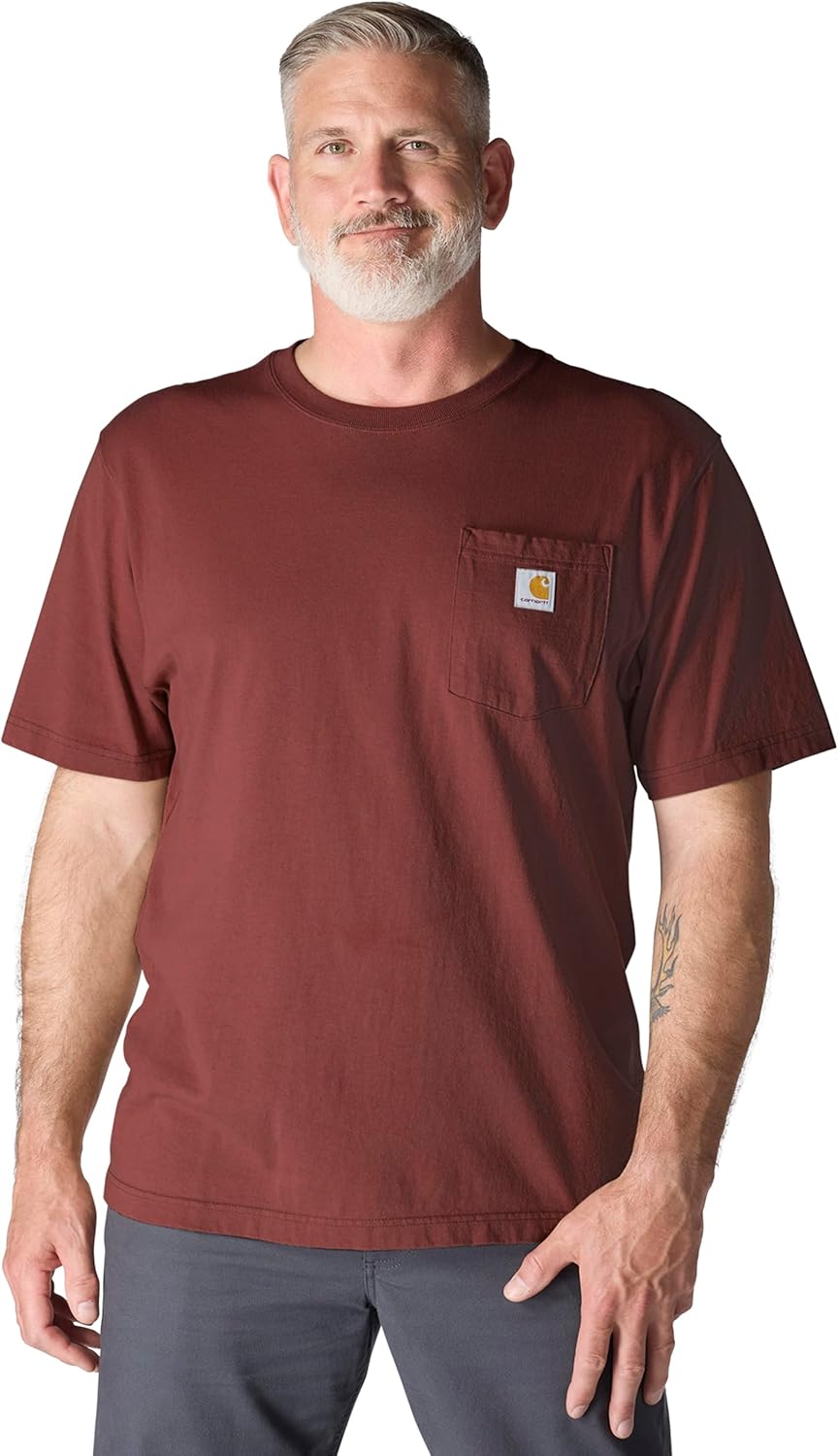 Carhartt Mens Loose Fit Heavyweight Short-Sleeve Pocket T-Shirt