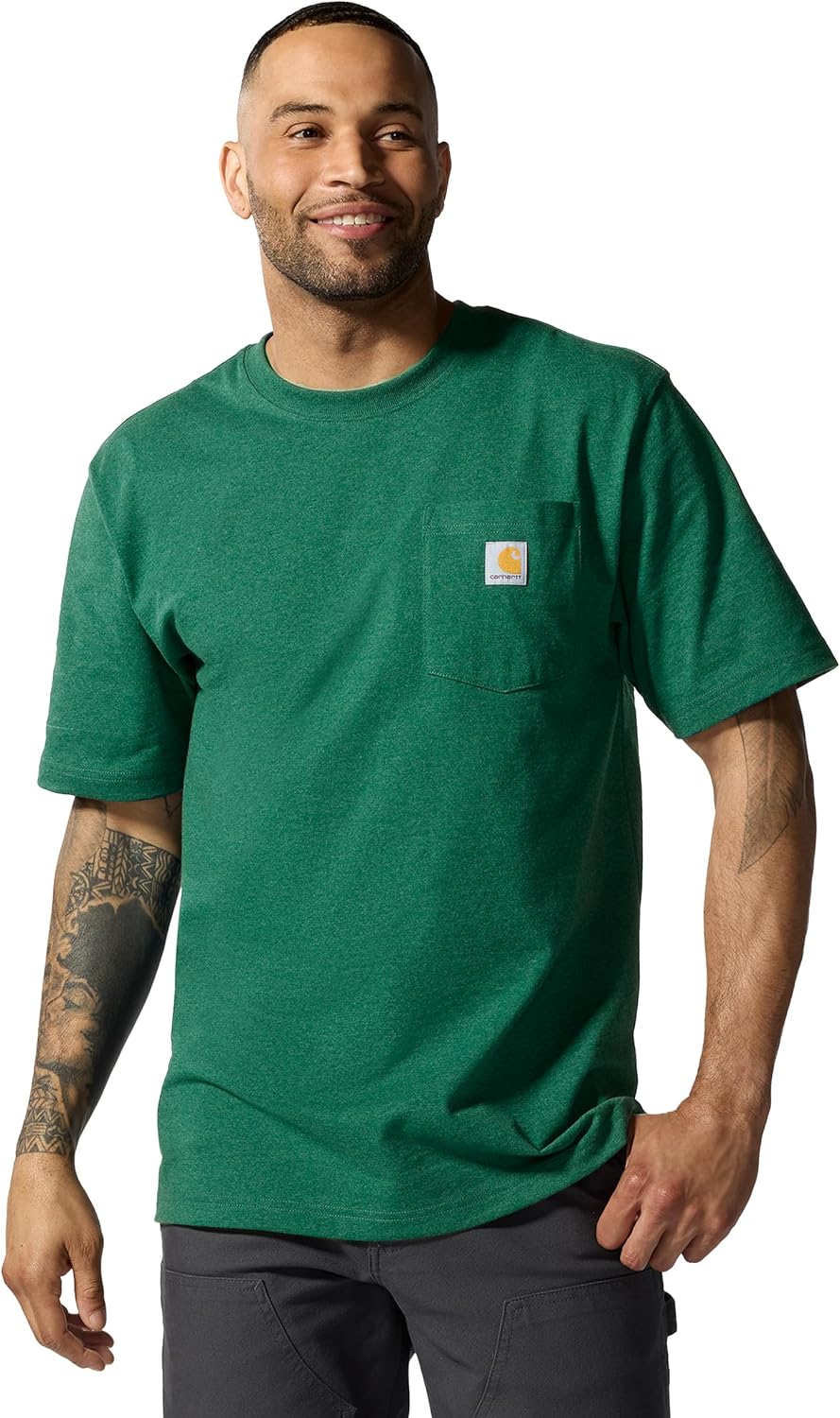 Carhartt Mens Loose Fit Heavyweight Short-Sleeve Pocket T-Shirt
