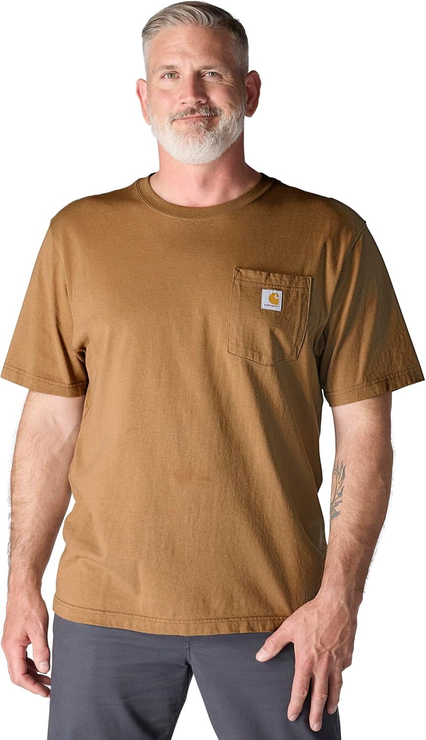 Carhartt Mens Loose Fit Heavyweight Short-Sleeve Pocket T-Shirt