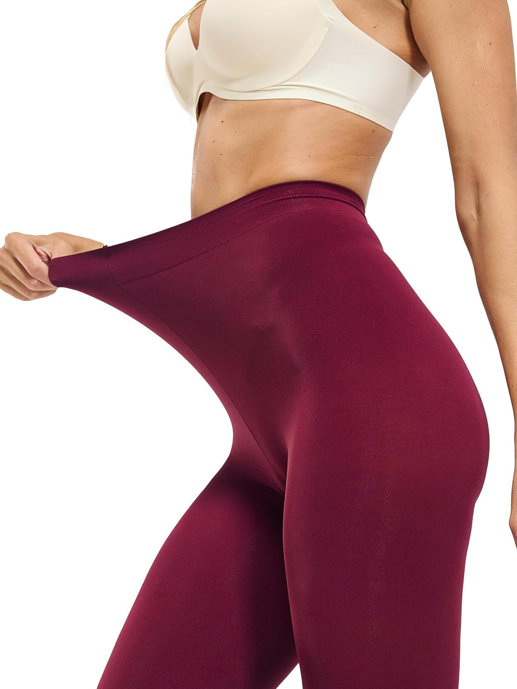 CozyWow Womens Run Resistant Tights 80 Denier High Waist Semi Opaque Pantyhose Soft and Elastic