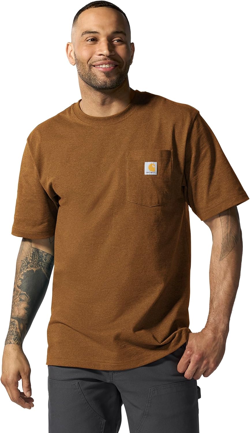 Carhartt Mens Loose Fit Heavyweight Short-Sleeve Pocket T-Shirt