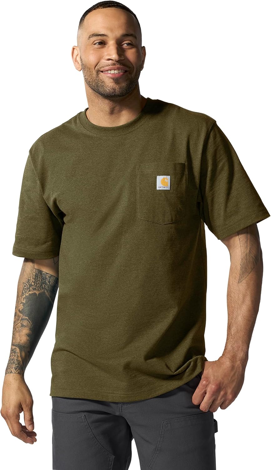 Carhartt Mens Loose Fit Heavyweight Short-Sleeve Pocket T-Shirt