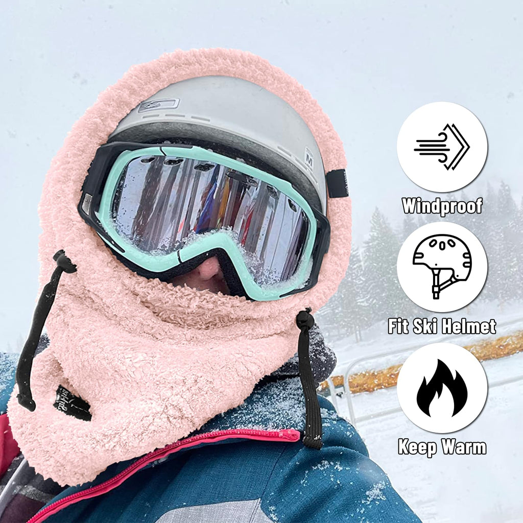 Senllen Balaclava Cold Weather Fleece Windproof Ski Mask Winter Breathable Thermal Face Mask Neck Warmer Scarf Helmet Hood