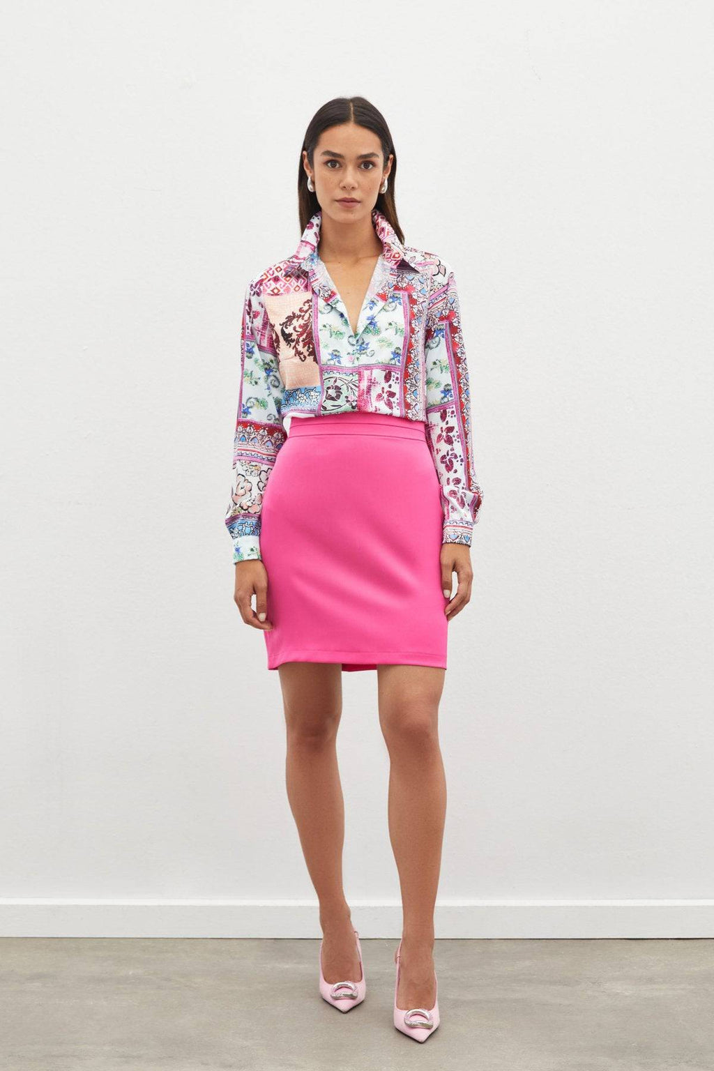 Classic Patterned Shirt - Pink