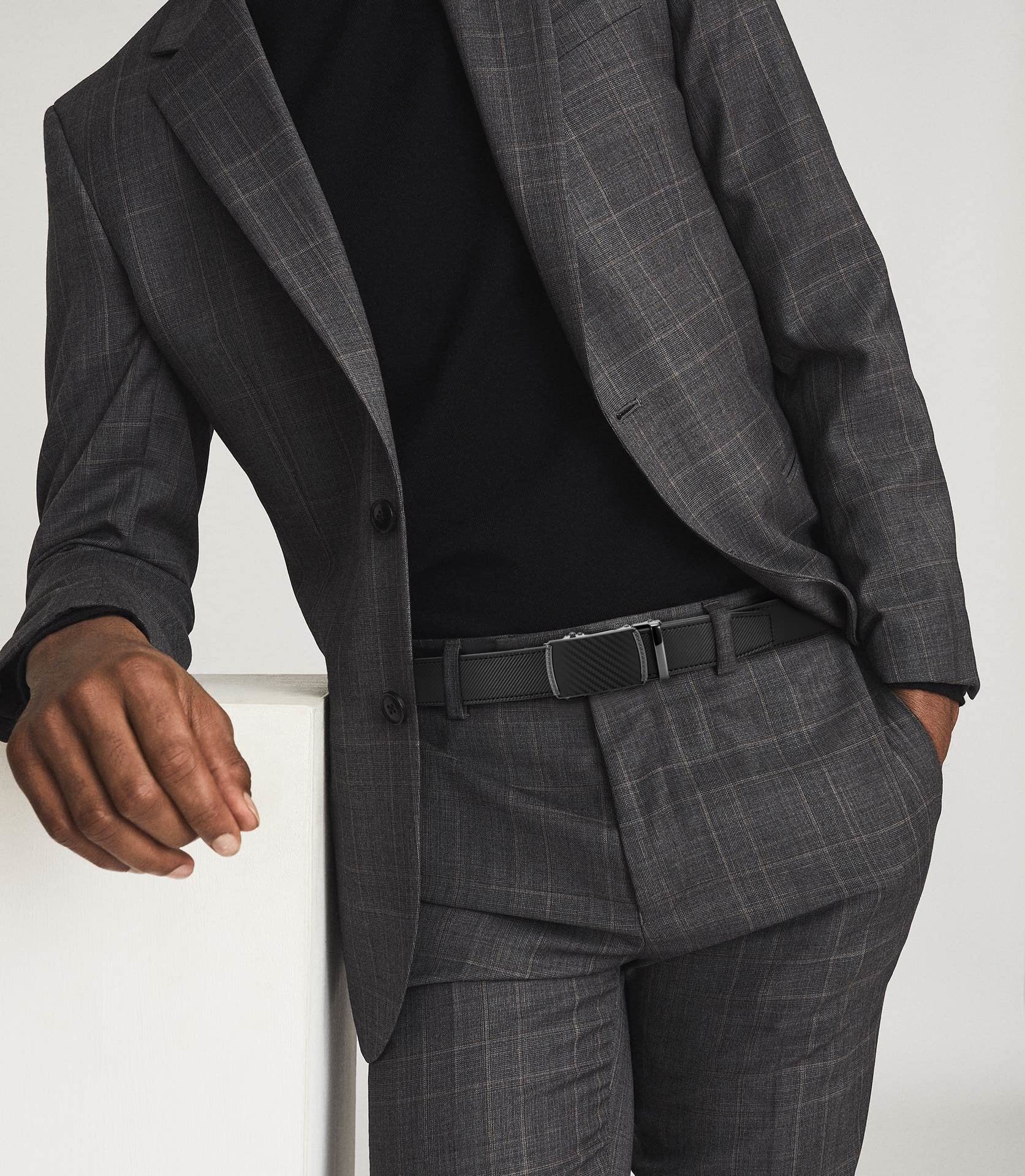 CHAOREN Mens Belt Leather Belts for Men Ratchet Belt, Customizable Fit (35mm)