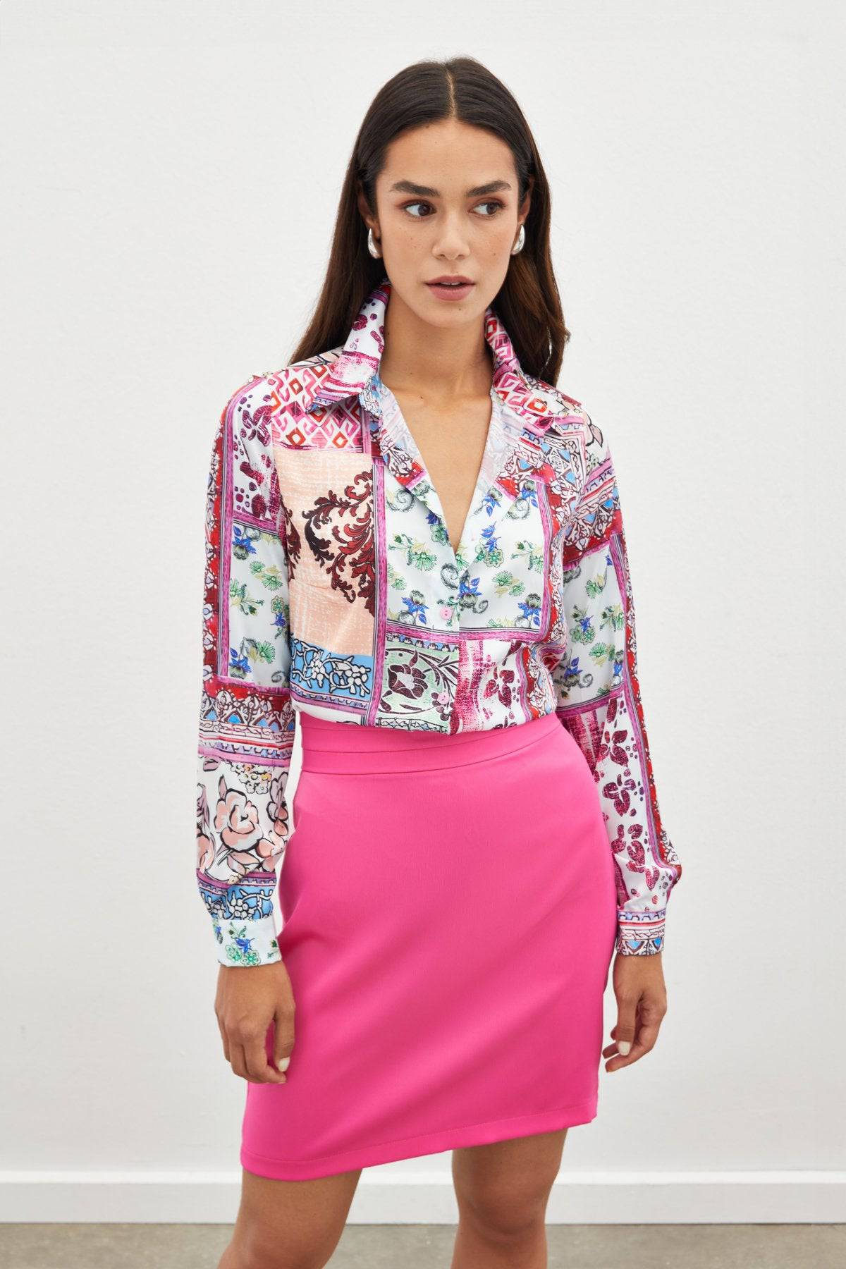 Classic Patterned Shirt - Pink