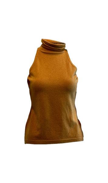Sleeveless Knit Top - Camel